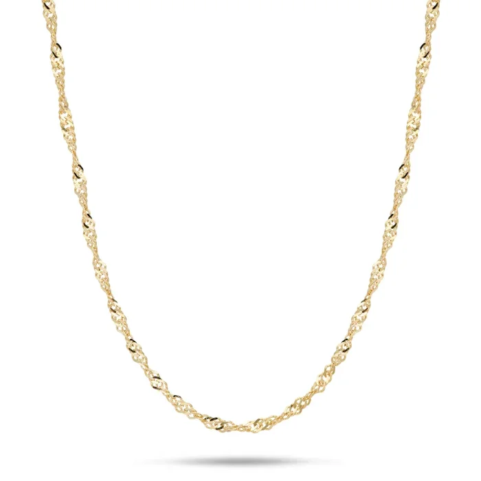 1.5mm Singapore Chain in 10k Gold