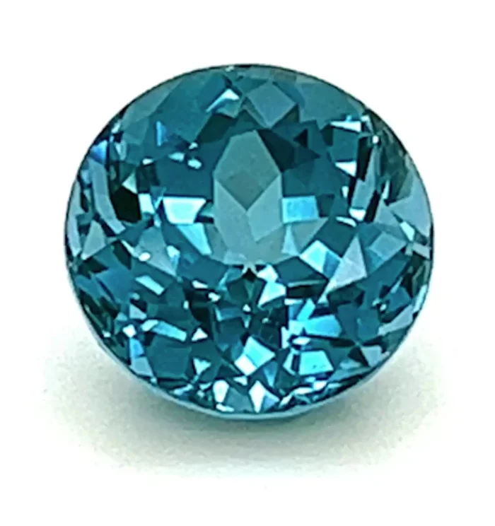 1.63 Carat Round Cut Lab-Created Paraiba Teal Spinel