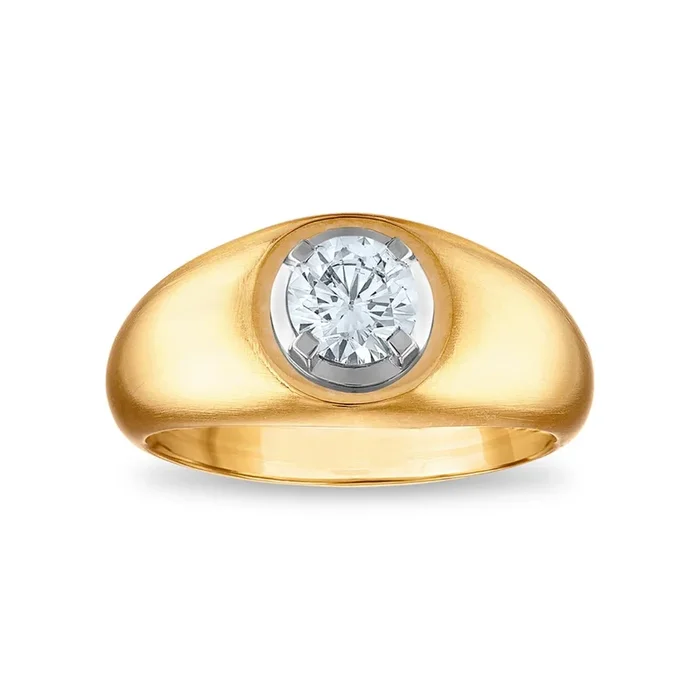1 CTW Lab Grown Diamond Solitaire Ring in 10KT Yellow Gold