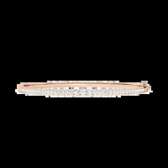 1 ctw Round Lab Grown Diamond Graduated Bangle Bracelet – 7.5 Inches