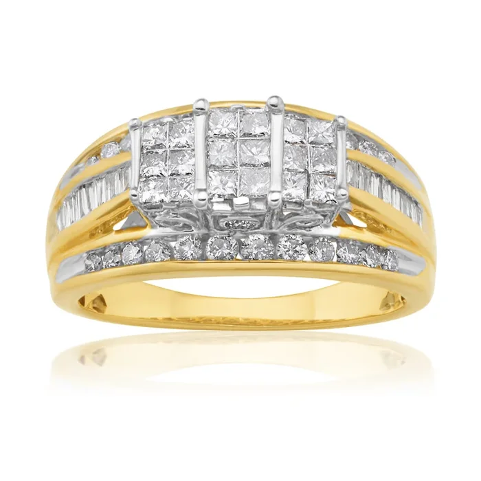 10ct Yellow Gold 1.00 Carat Diamond Ring