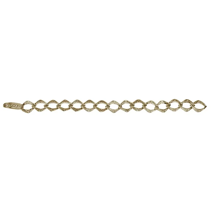 10k Gold Celtic Knot Link Bracelet -7.25″