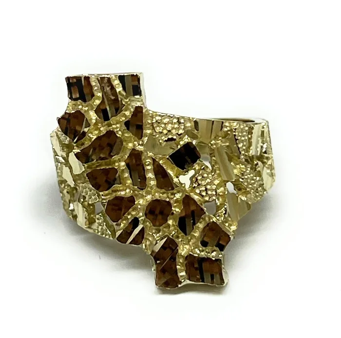 10k Solid Gold CALIFORNIA Nugget Ring (6.3g)