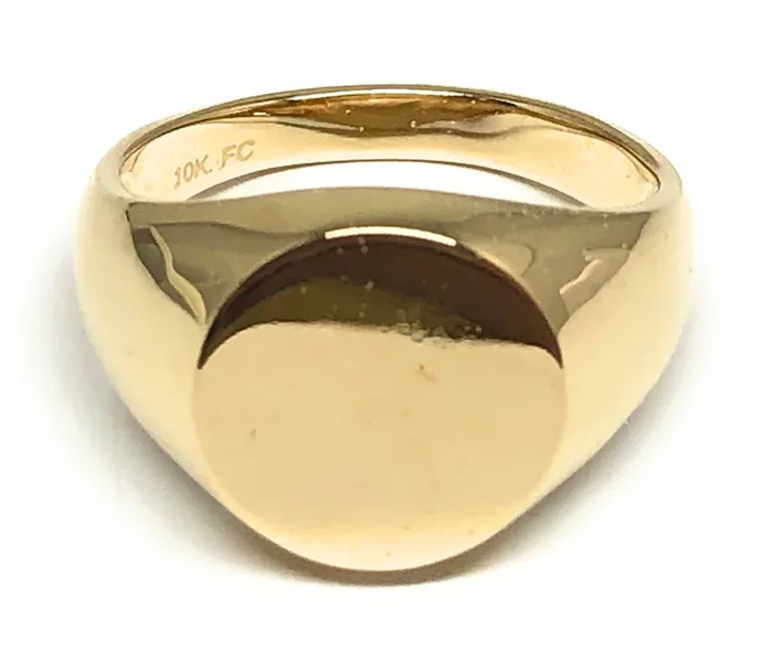 10k Solid Gold Classic Signet Ring (FC 125)