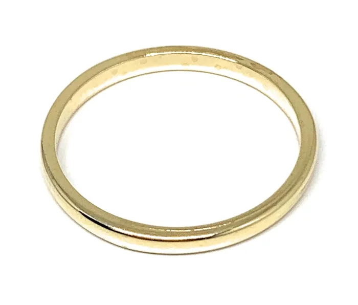10k Solid Gold Yellow Classic Band Ring 2mm