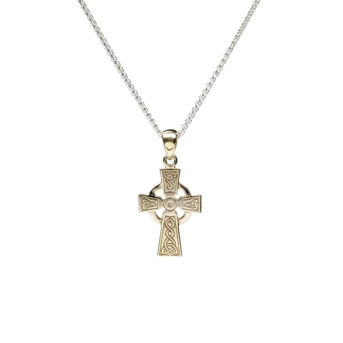 10K Yellow Gold Celtic Cross Pendant – Small