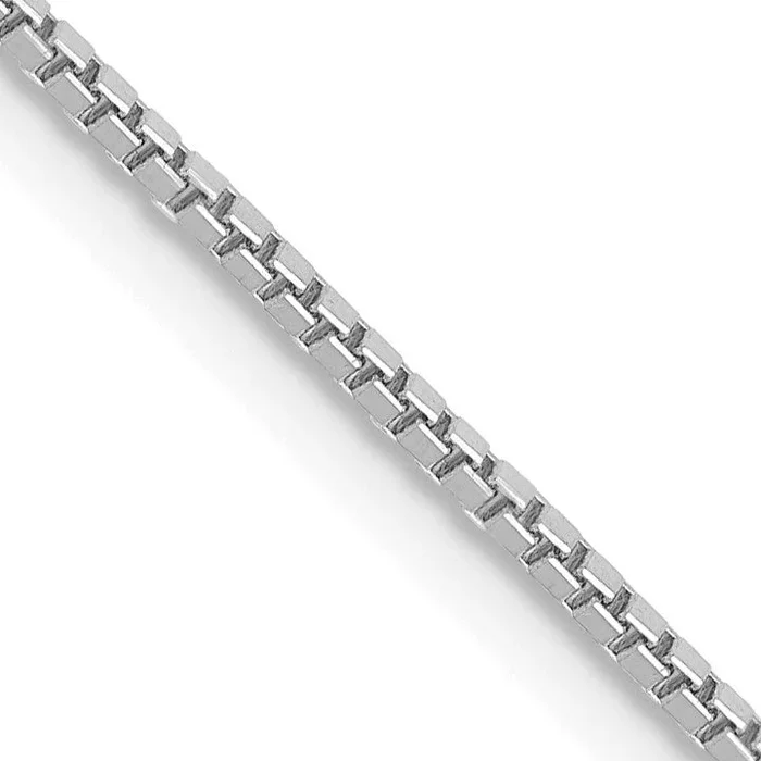 10KT White Gold 24-inch 1MM Lobster Clasp Box Chain