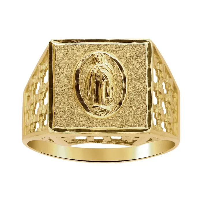 10KT Yellow Gold 14X22MM Guadalupe Ring