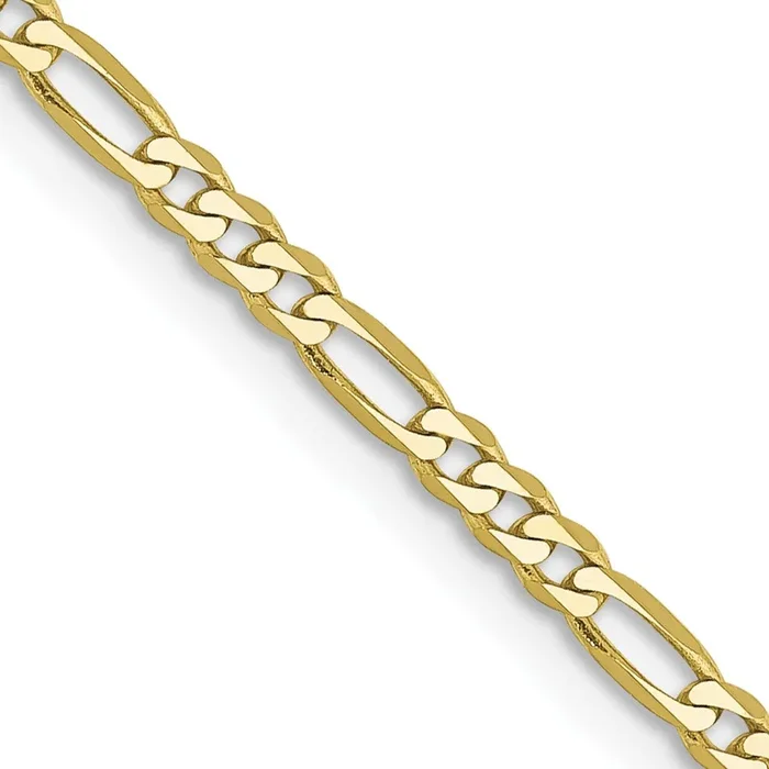 10KT Yellow Gold 16-inch 2.2MM Lobster Clasp Figaro Chain