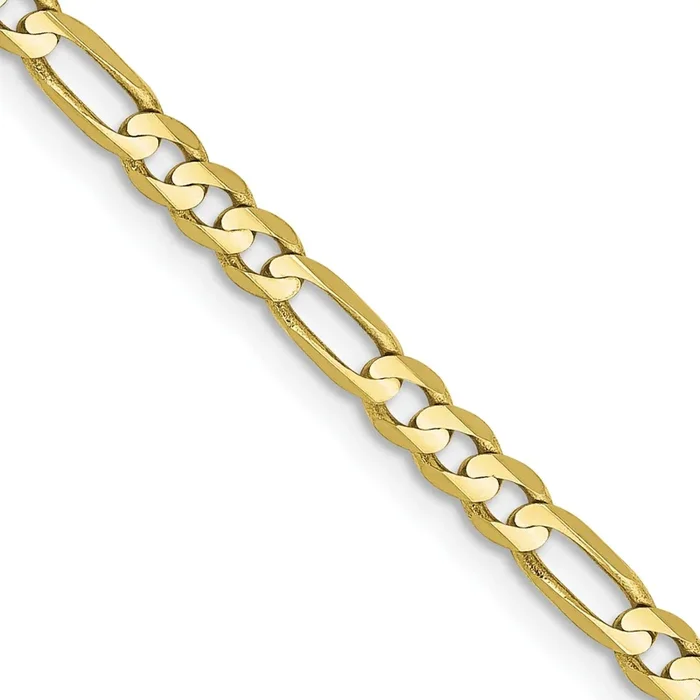 10KT Yellow Gold 16-inch 3MM Lobster Clasp Figaro Chain