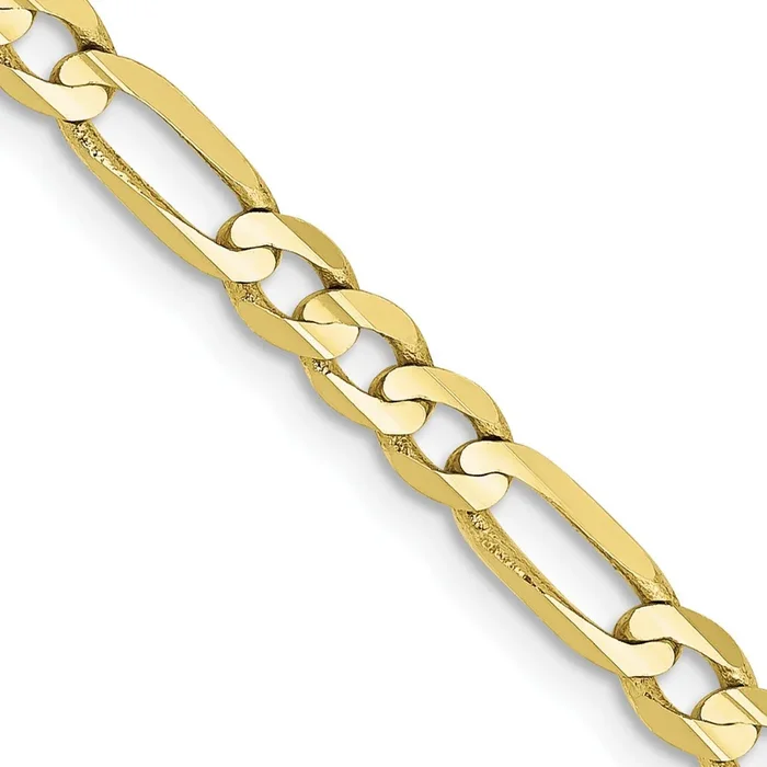 10KT Yellow Gold 16-inch 4MM Lobster Clasp Figaro Chain