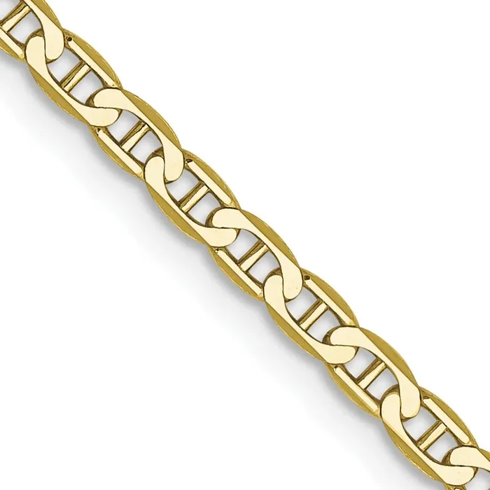 10KT Yellow Gold 24-inch 2.4MM Anchor Link Flat Chain