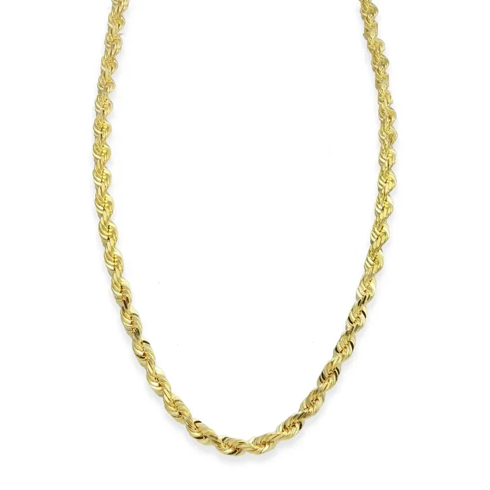 10KT Yellow Gold 26-inch 3.8MM Rope Chain