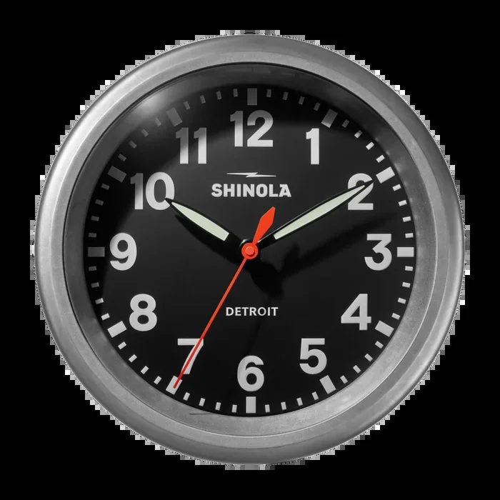 14″ Runwell Clock – Tumbled Zinc/Black