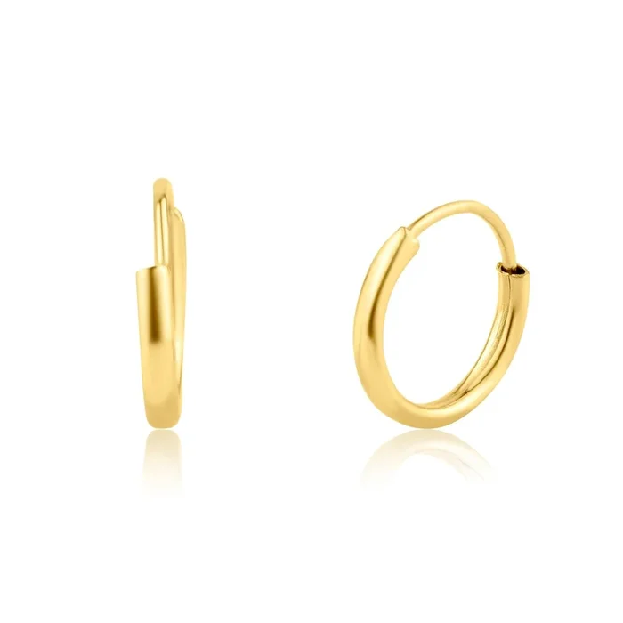 14E00232. – Pendiente de aro Huggie de oro amarillo de 14 quilates