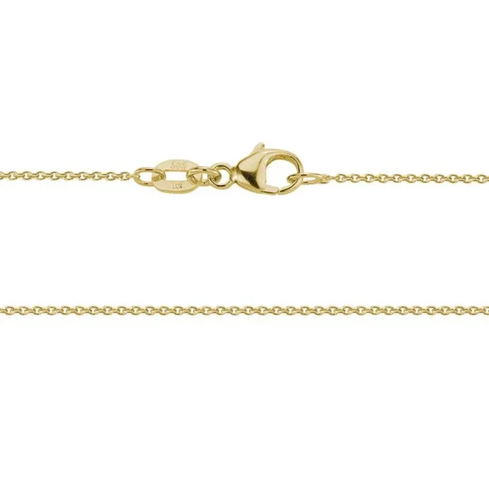 14k Gold 0.9mm Cable Chain Necklace