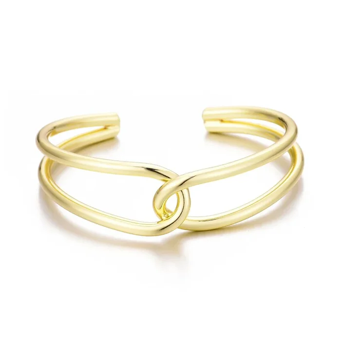14k Gold Plated Overlapping Cuff
