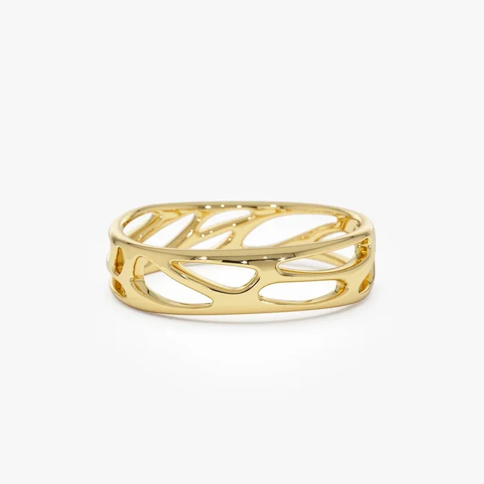 14k Gold Sculptural Band
