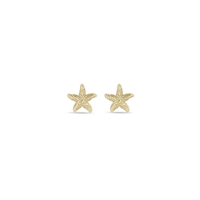 14k Gold Starfish Studs