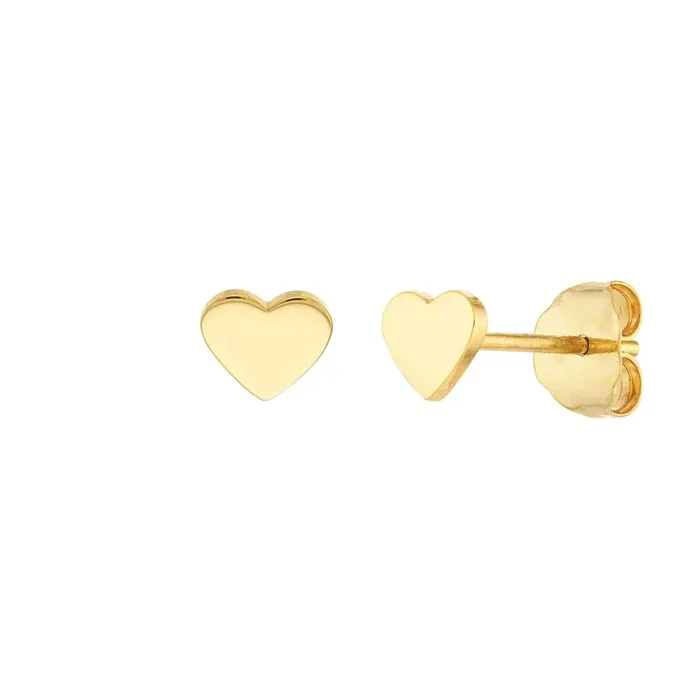 14k Heart Studs