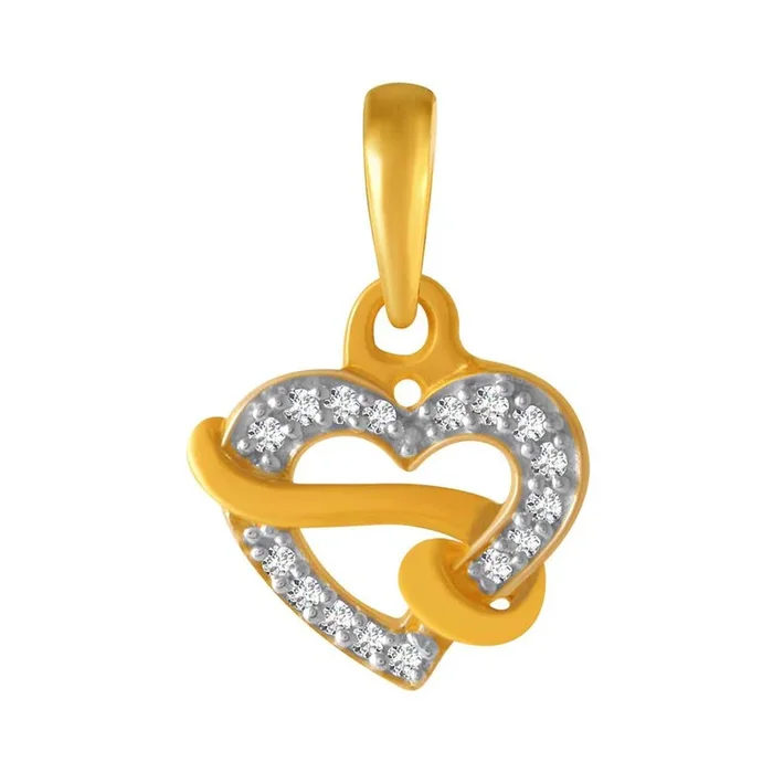 14k Heart With Kalka Style Gold Pendent