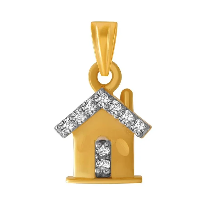14k House Designed Gold Pendent