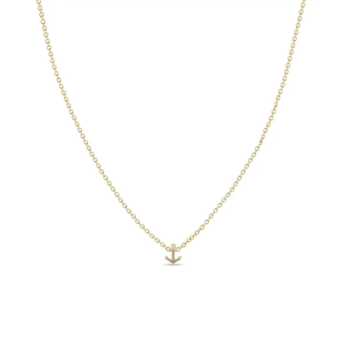 14k Itty Bitty Anchor Necklace