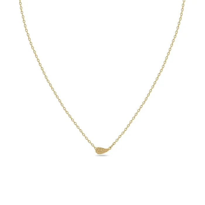 14k Itty Bitty Angel Wing Necklace