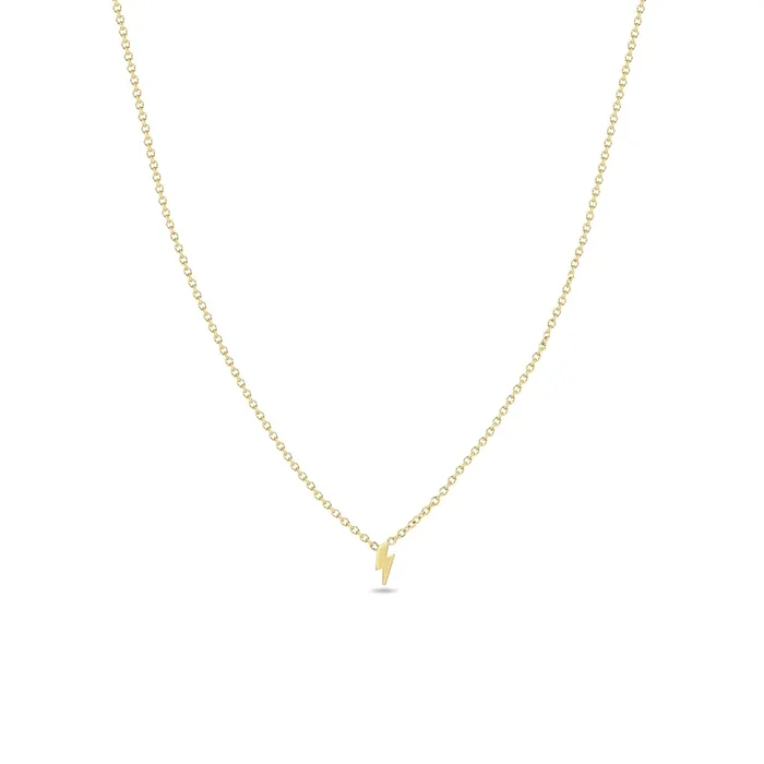 14k Itty Bitty Lightning Bolt Necklace