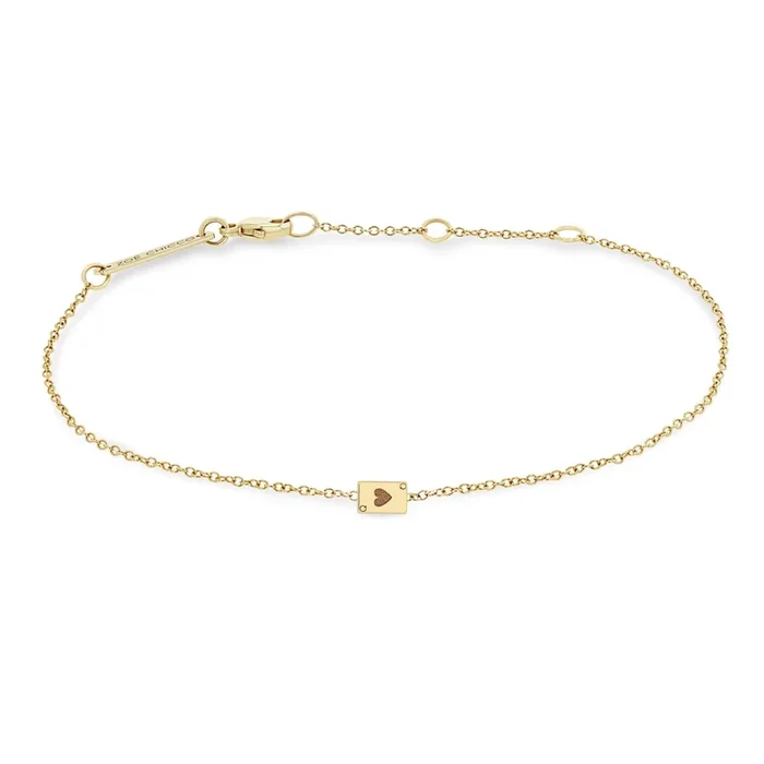 14k Itty Bitty Queen of Hearts Card Bracelet