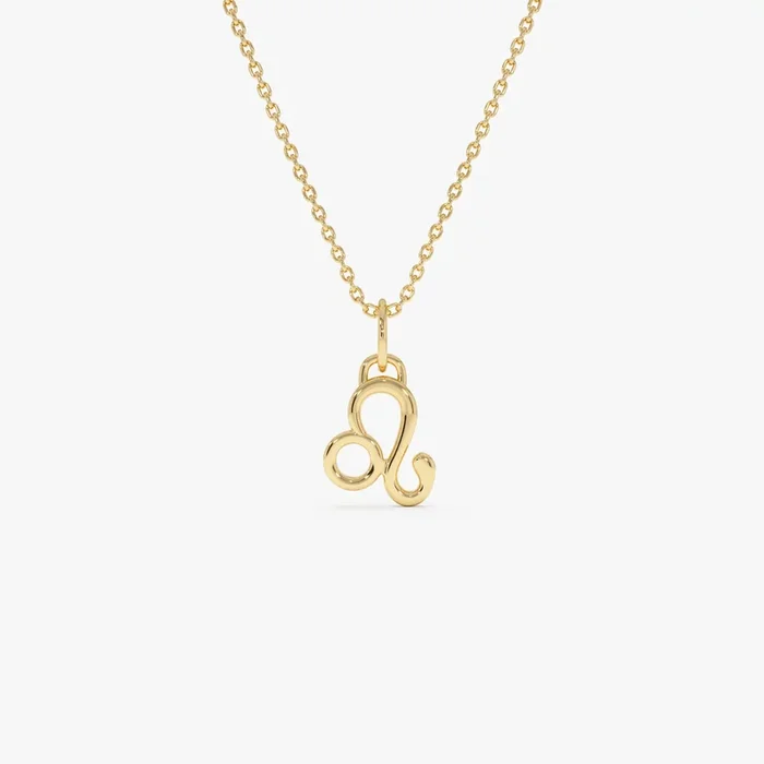 14K Leo Zodiac Charm Necklace