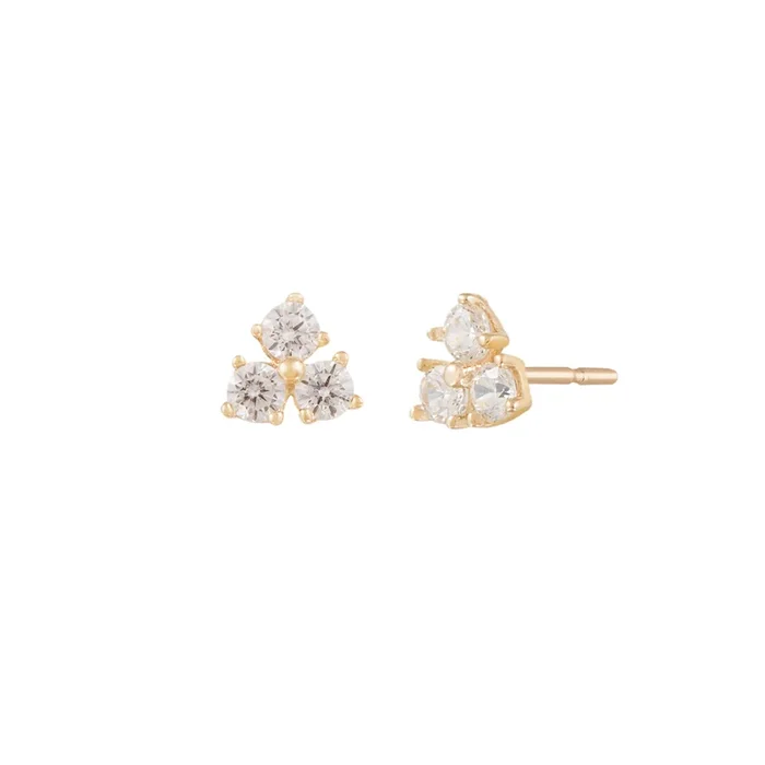 14k Lotus Stud Earrings