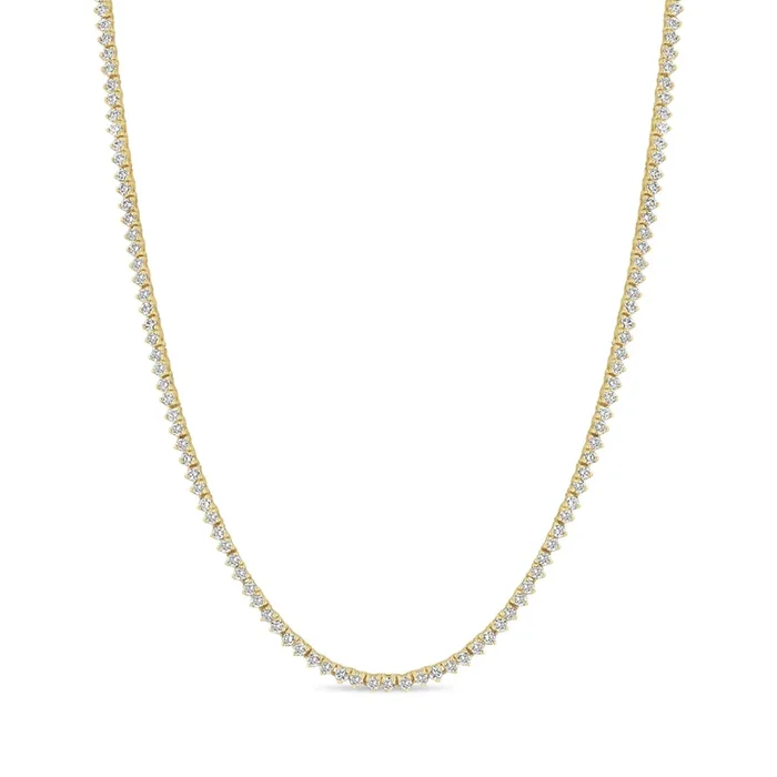 14k Prong Diamond Tennis Necklace