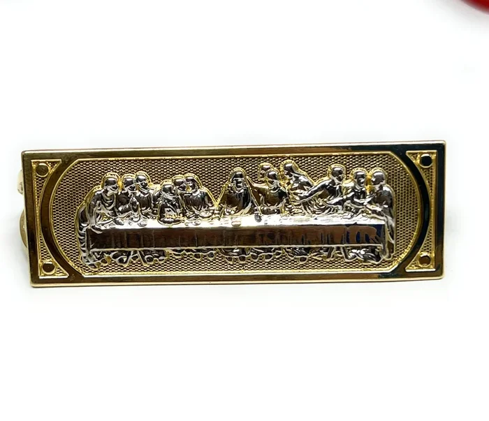 14k Solid Gold 2-Tone LAST SUPPER THREE FINGER Ring (13.8g)