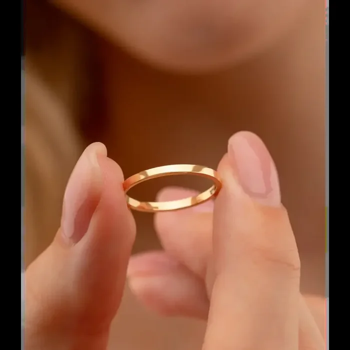 14k Solid Gold Band Plain Wedding Ring