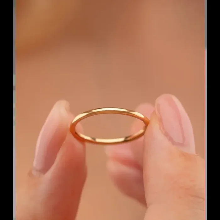 14k Solid Gold Stackable Wedding Band