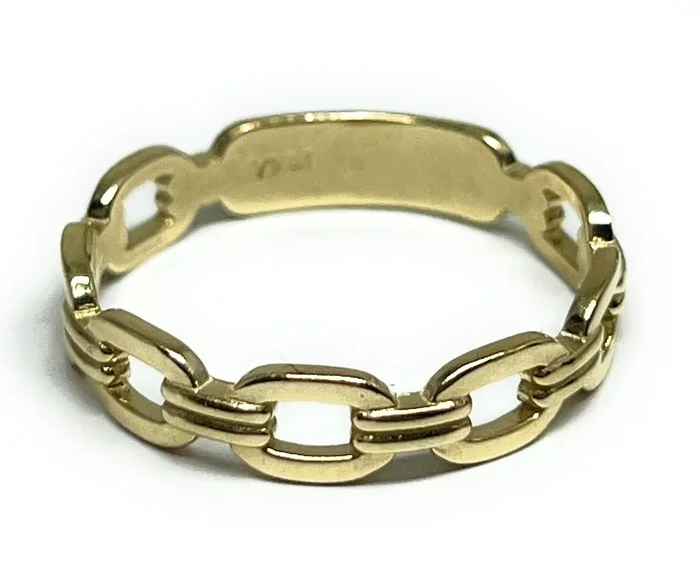 14k Solid Gold Yellow MARINER LINK Ring