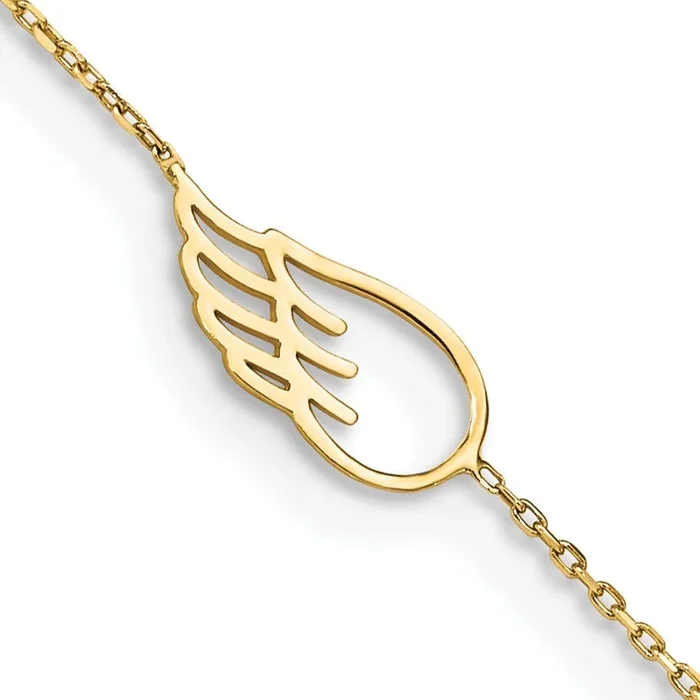 14K Wing 10in Plus 1in ext. Anklet
