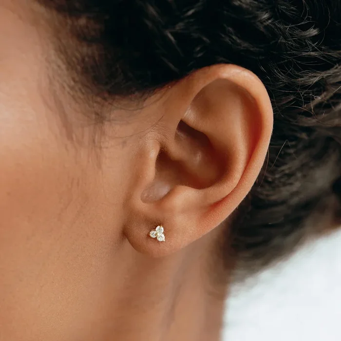 14k Yellow Gold Diamond Stud Earrings – Trillium