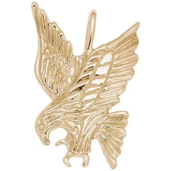14K Yellow Gold Eagle Charm
