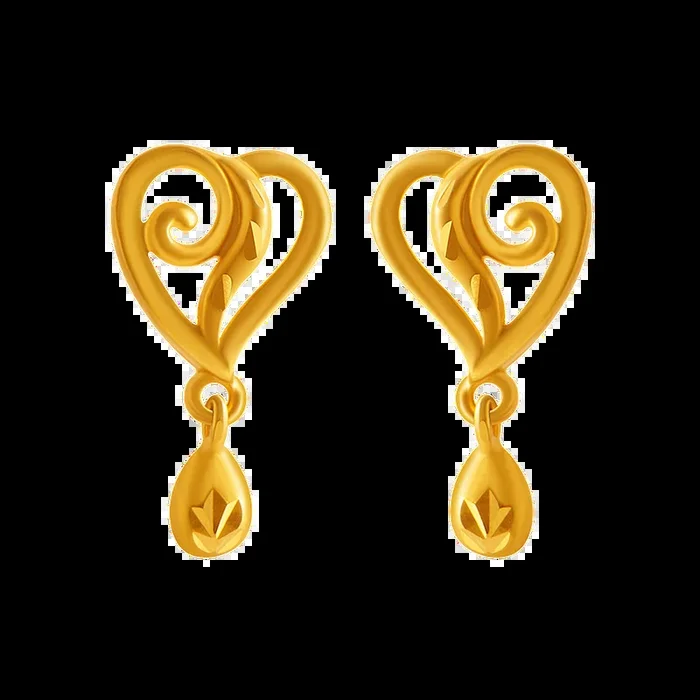 14KT (585) Yellow Gold Stud Earrings For Women