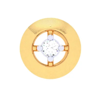 14KT Circle Shape With A Yellow Stone Gold Nosepin From Online Exclusive