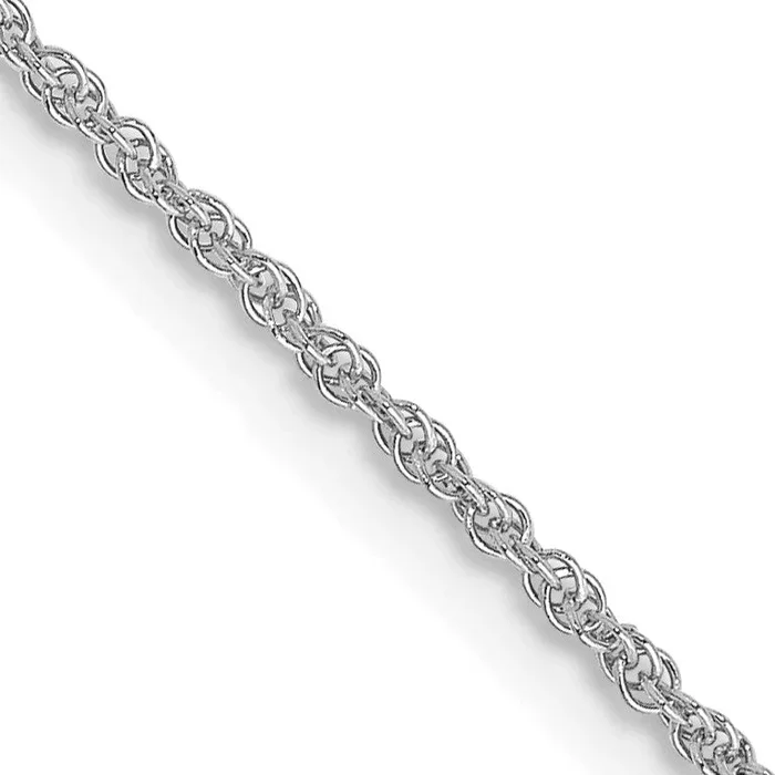 14KT White Gold 20-inch 1.1MM Rope Pendant Chain