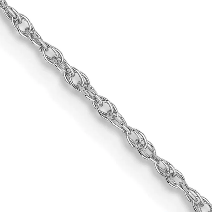 14KT White Gold 24-inch 0.8MM Rope Pendant Chain