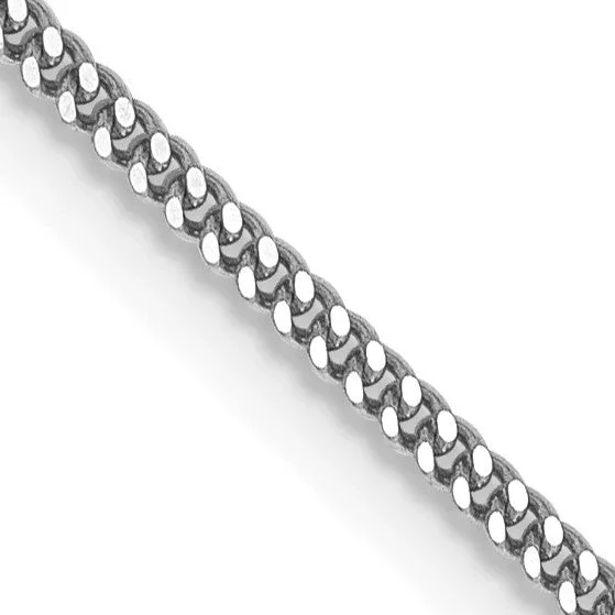 14KT White Gold 24-inch 1.3MM Curb Pendant Chain