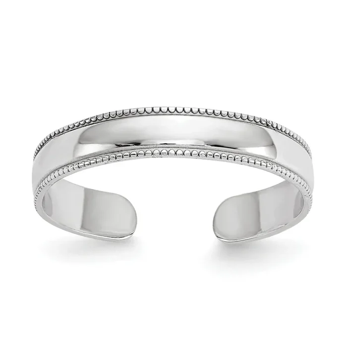 14KT White Gold 3MM Toe Ring