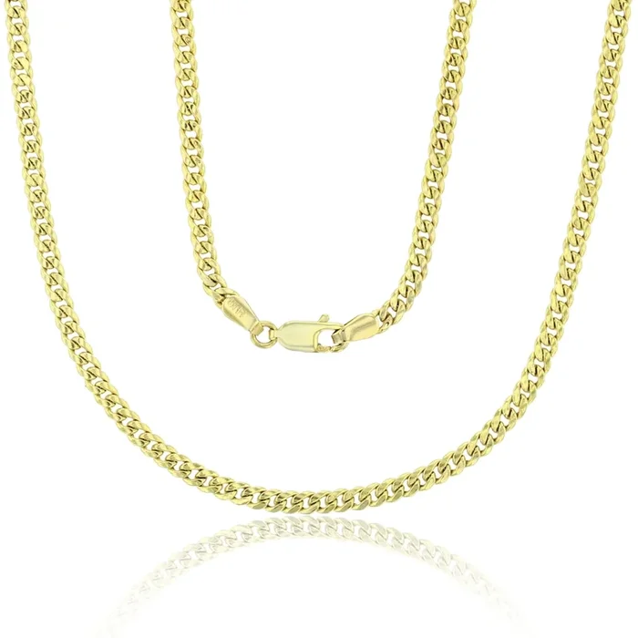 14KT Yellow Gold 16-inch 3MM Cuban Link Chain