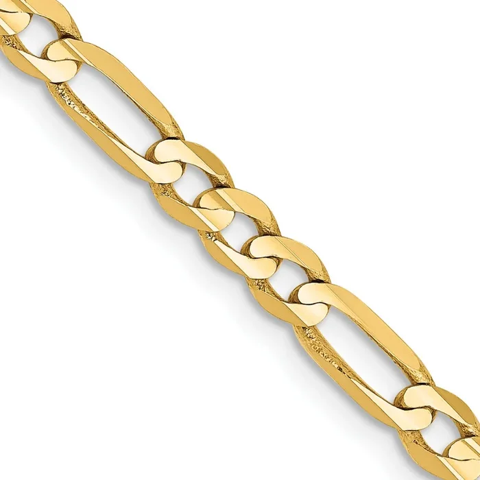 14KT Yellow Gold 20-inch 4MM Lobster Clasp Figaro Chain