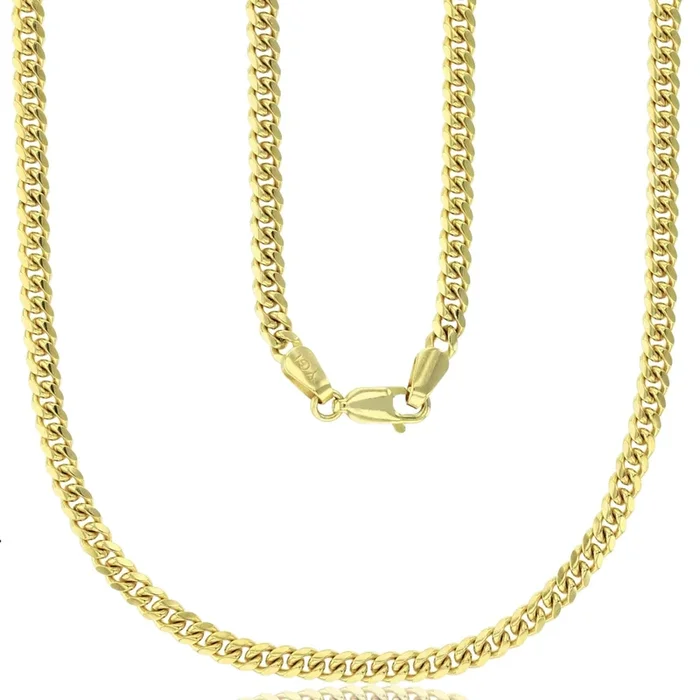 14KT Yellow Gold 24-inch 3.5MM Miami Cuban Link Chain
