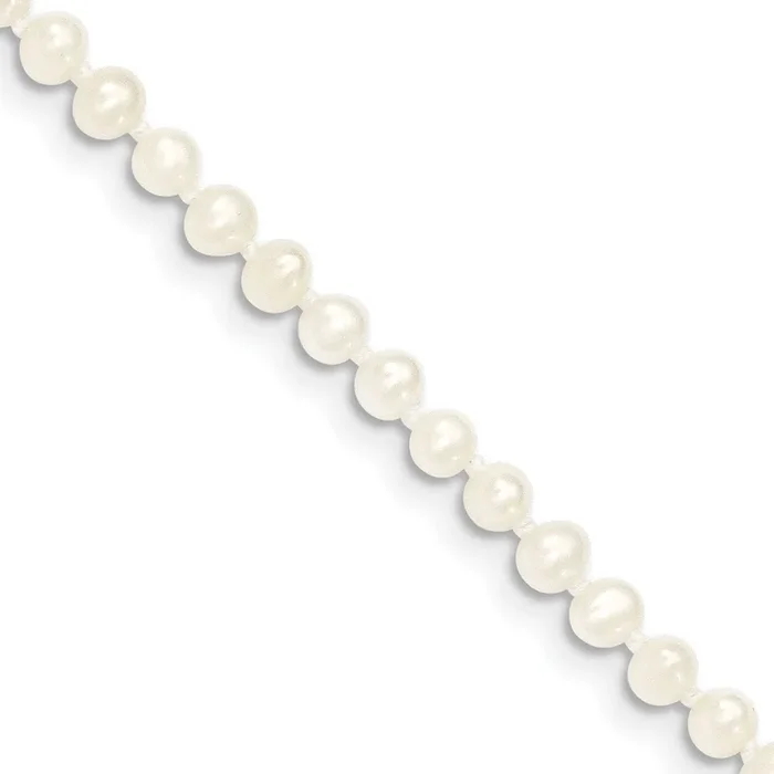 14KT Yellow Gold 3MM Pearl 5-inch Childrens Bracelet